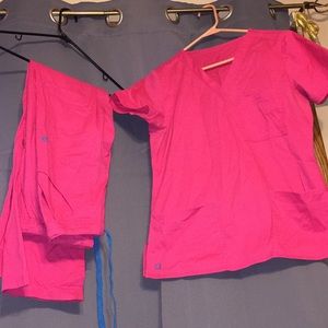 Pink and blue scrub set!